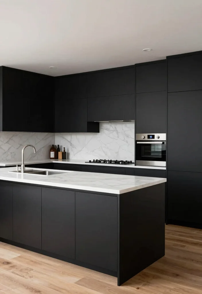12 Black Kitchen Ideas That Look Bold and Sophisticated 16 12 Black Kitchen Ideas That Look Bold and Sophisticated 6. The Power of Contrast 0
