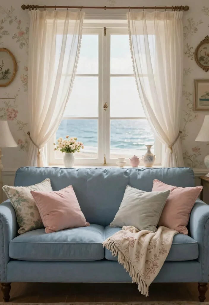 12 Blue Couch Living Room Ideas That Stand Out on Pinterest 11. Romantic Coastal 0
