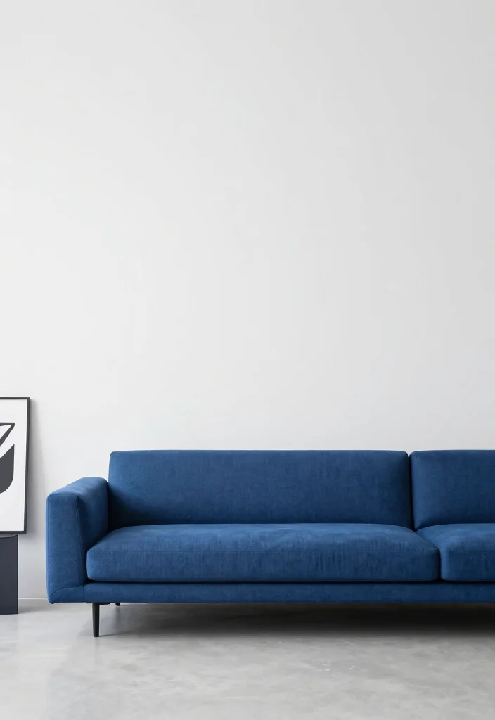 12 Blue Couch Living Room Ideas That Stand Out on Pinterest 12. Modern Minimalism 0