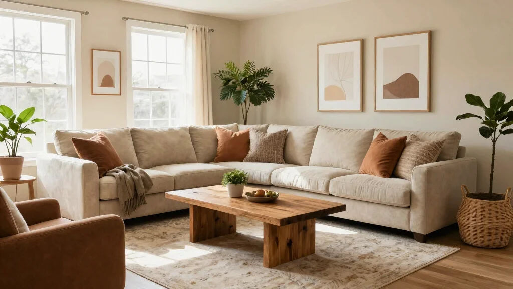 12 Brown and Beige Living Room Ideas That Feel Grounded