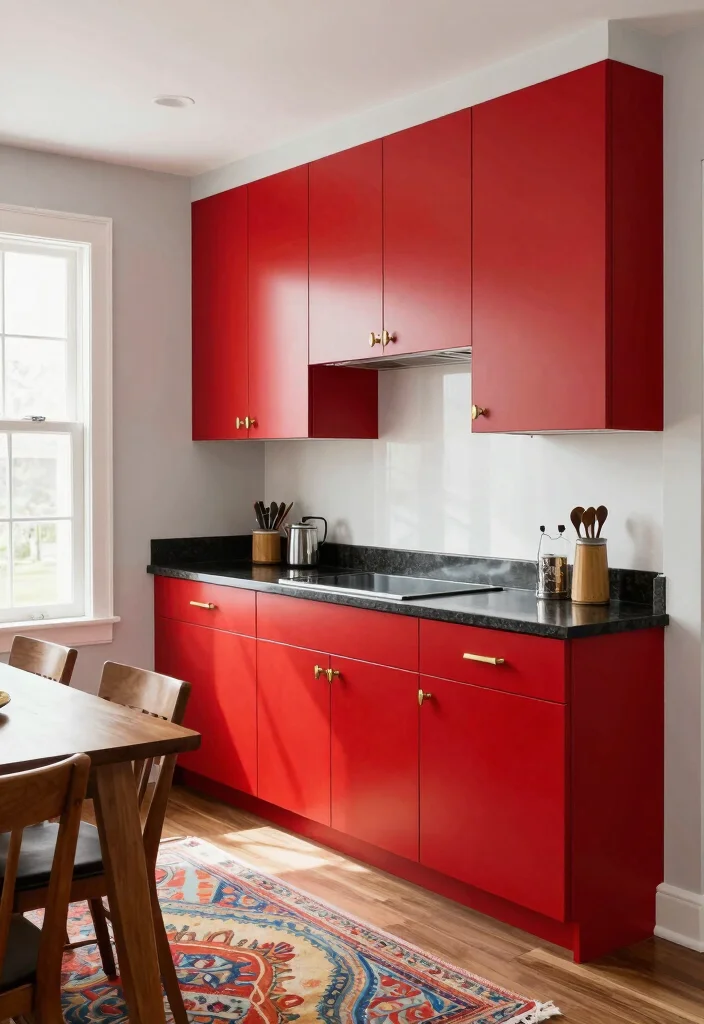 12 Colorful Kitchen Ideas That Feel Happy and Fresh 3. Vibrant Cabinet Colors 0