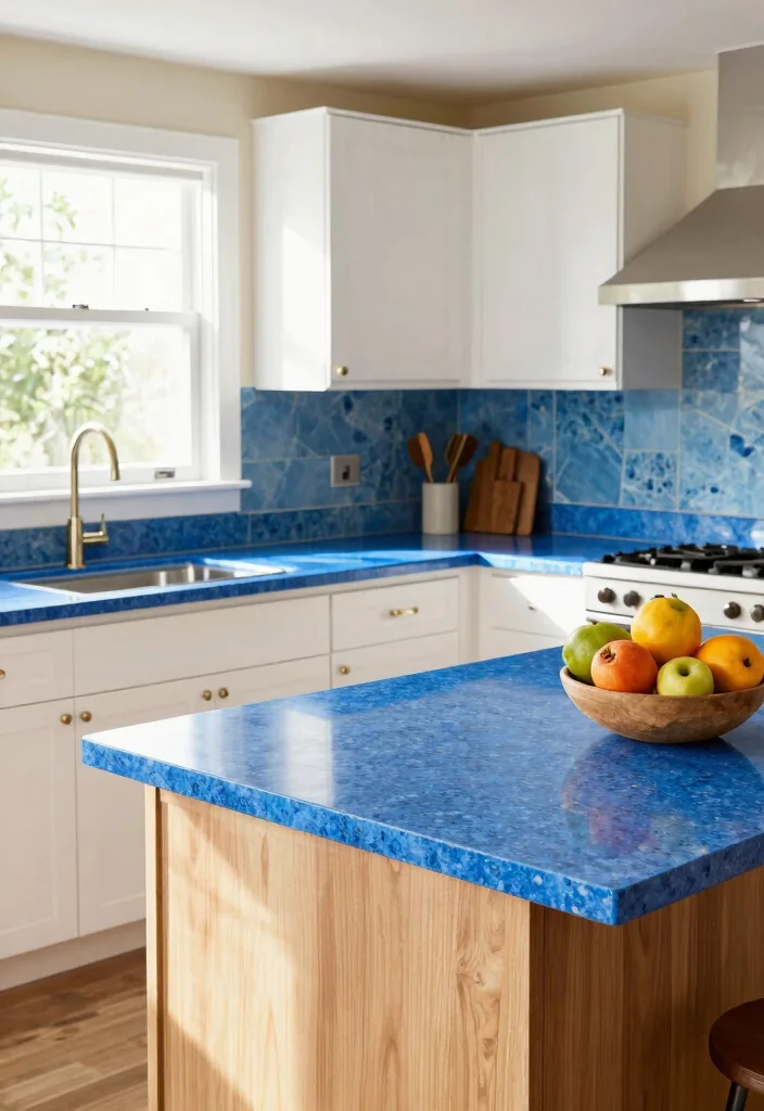 12 Colorful Kitchen Ideas That Feel Happy and Fresh 6. Colorful Countertops 0