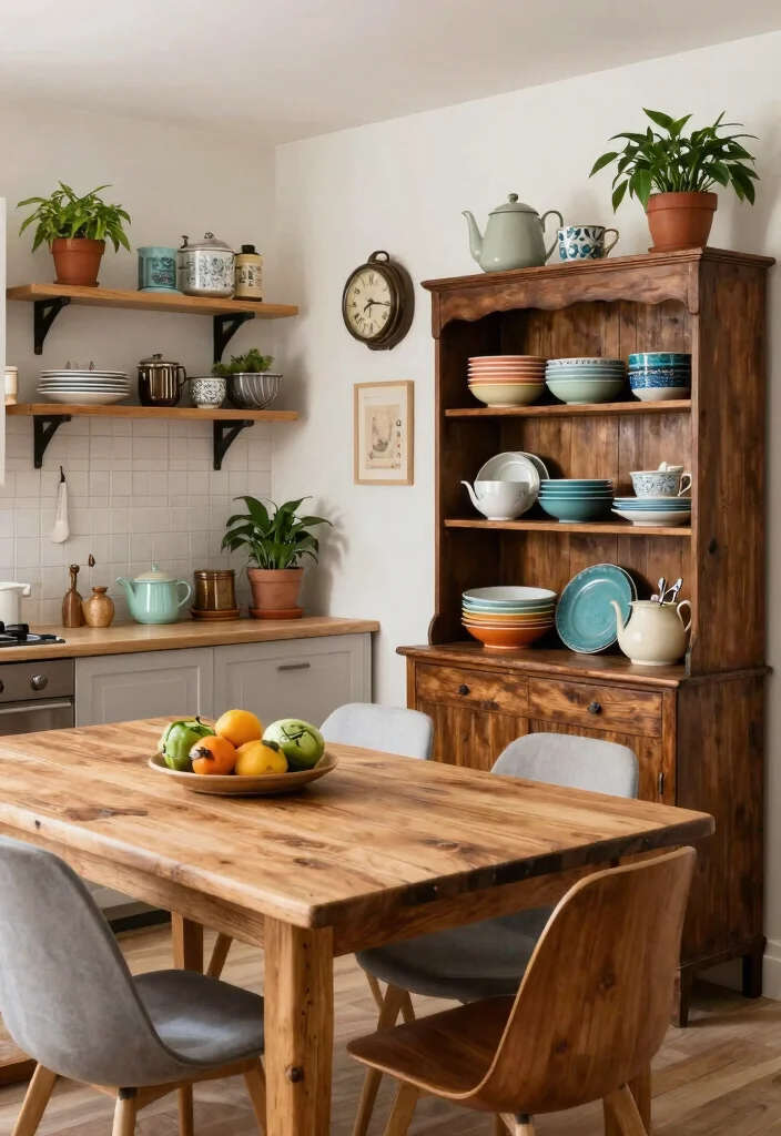 12 Cozy Kitchen Ideas That Feel Warm and Lived In 5. Mix New and Vintage 0