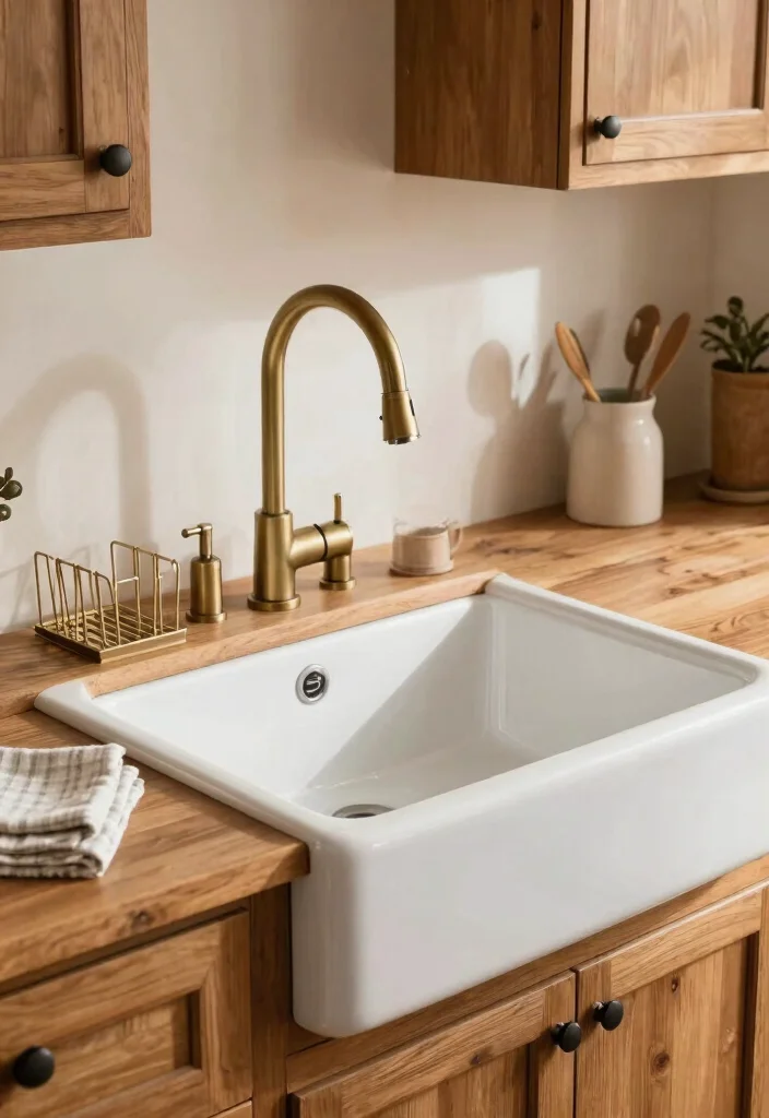 12 Cozy Kitchen Ideas That Feel Warm and Lived In 9. Opt for a Farmhouse Sink 0