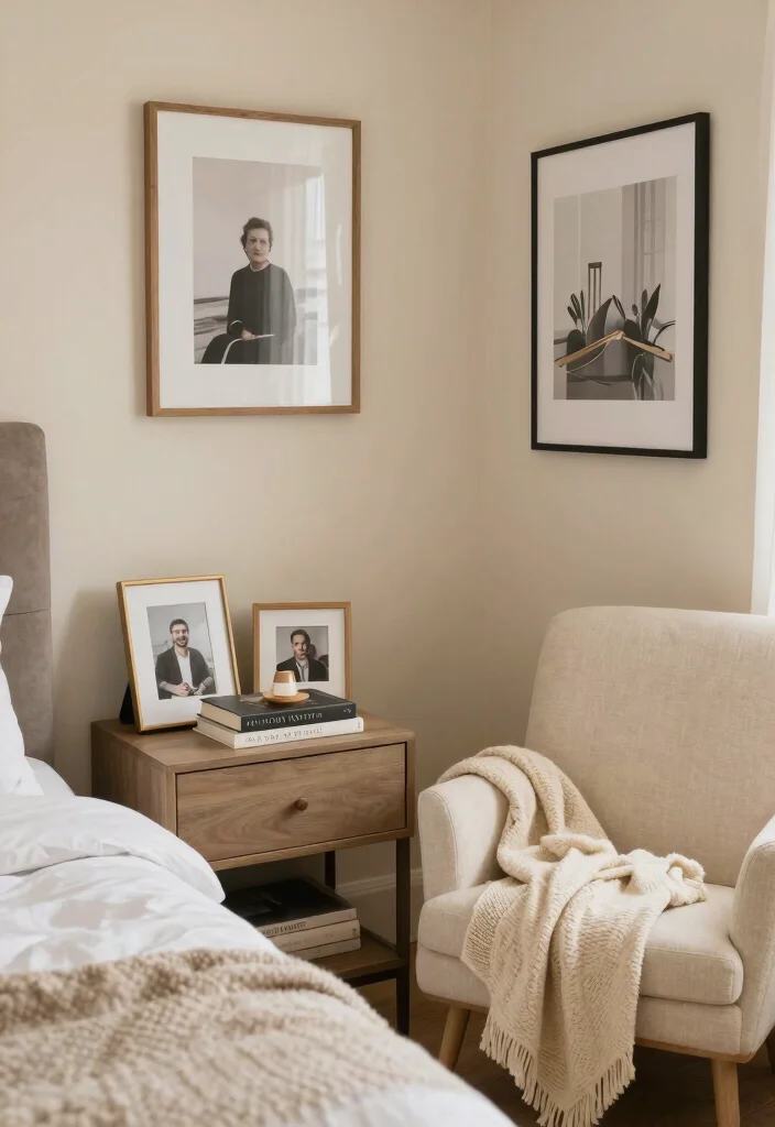 12 Cream Bedroom Ideas That Feel Soft and Inviting 9. Personal Touches 0