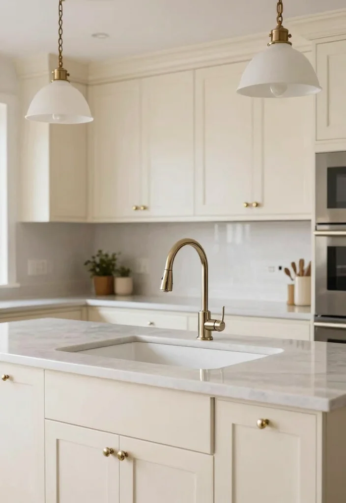12 Cream Kitchen Ideas That Feel Light and Classic 10. Elegant Fixtures 0