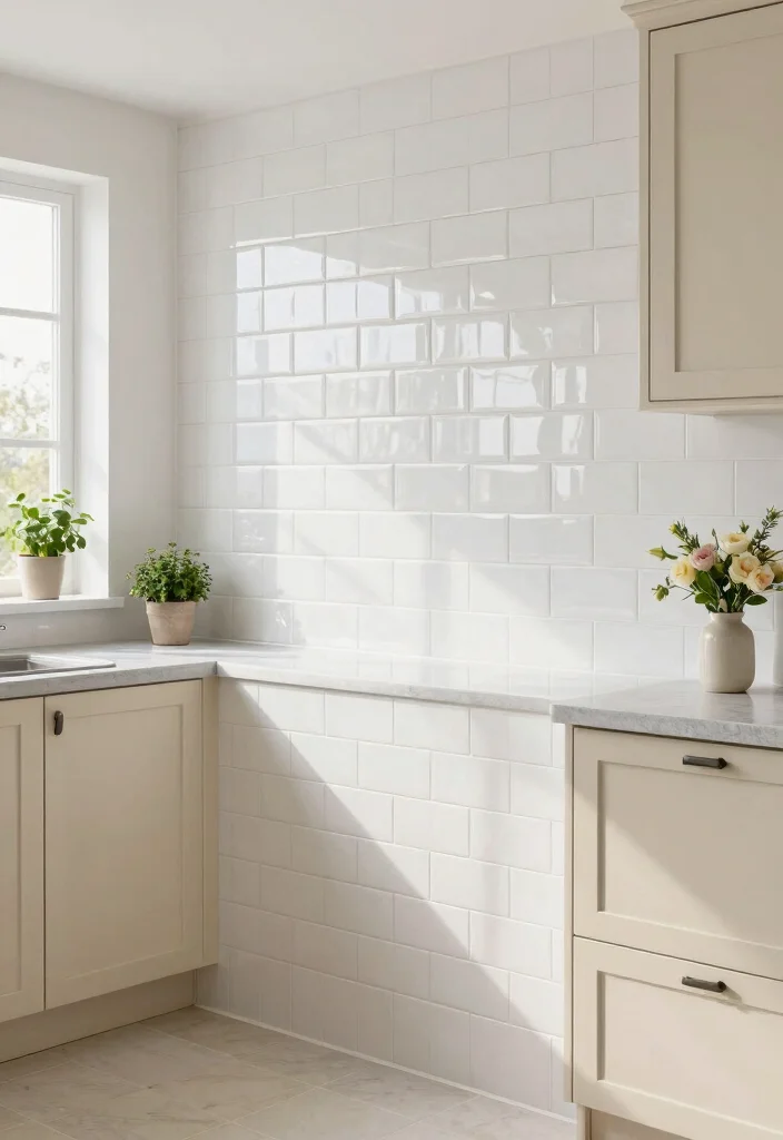 12 Cream Kitchen Ideas That Feel Light and Classic 3. Light and Bright Backsplashes 0