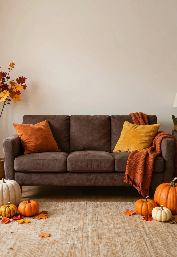 12 Dark Brown Couch Living Room Ideas That Feel Warm 41 12 Dark Brown Couch Living Room Ideas That Feel Warm 11. Seasonal Decor Swaps 0