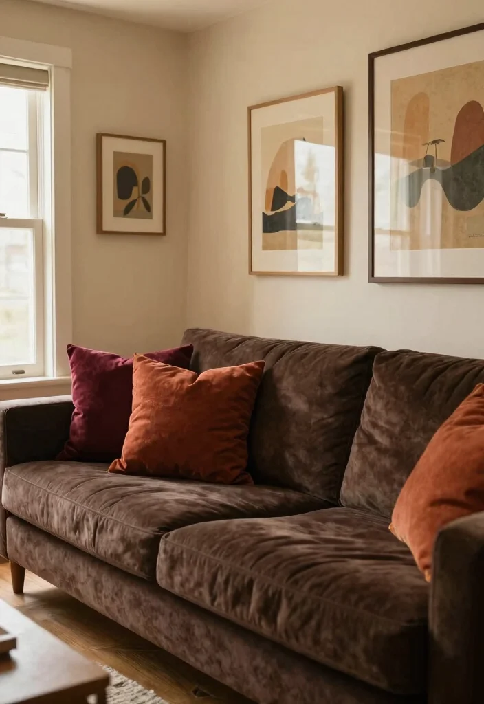 12 Dark Brown Couch Living Room Ideas That Feel Warm 23 12 Dark Brown Couch Living Room Ideas That Feel Warm 3. Warm Color Palette 0