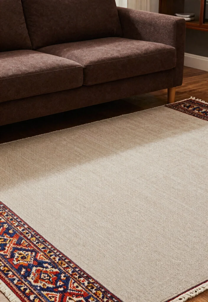 12 Dark Brown Couch Living Room Ideas That Feel Warm 37 12 Dark Brown Couch Living Room Ideas That Feel Warm 7. Layered Rugs 0