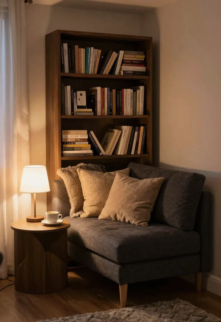 12 Dark Gray Couch Living Room Ideas with Modern Balance 12. Cozy Nooks for Relaxation 0