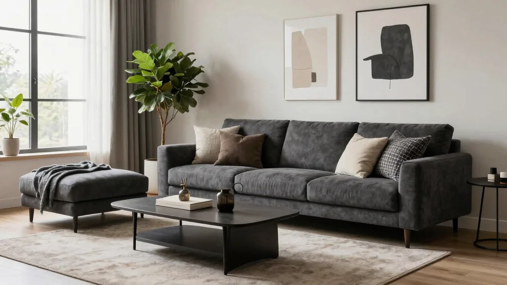 12 Dark Gray Couch Living Room Ideas with Modern Balance