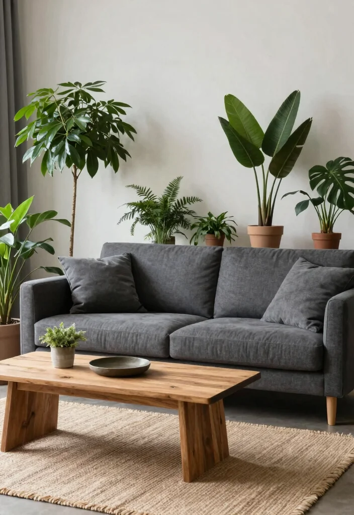 12 Dark Grey Couch Living Room Ideas with Depth 47 12 Dark Grey Couch Living Room Ideas with Depth 7. Natural Elements 0