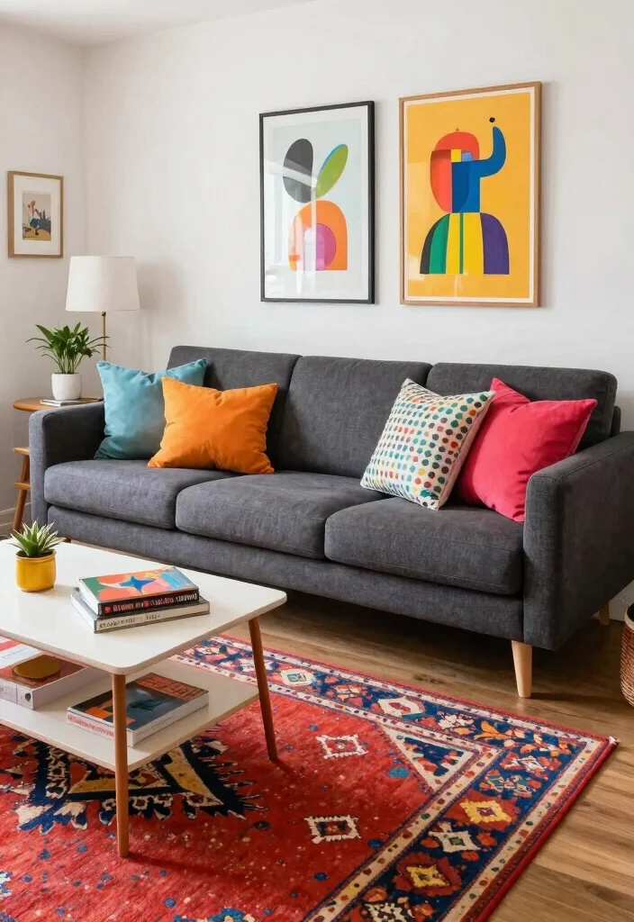 12 Dark Grey Couch Living Room Ideas with Depth 48 12 Dark Grey Couch Living Room Ideas with Depth 8. Colorful Accents 0