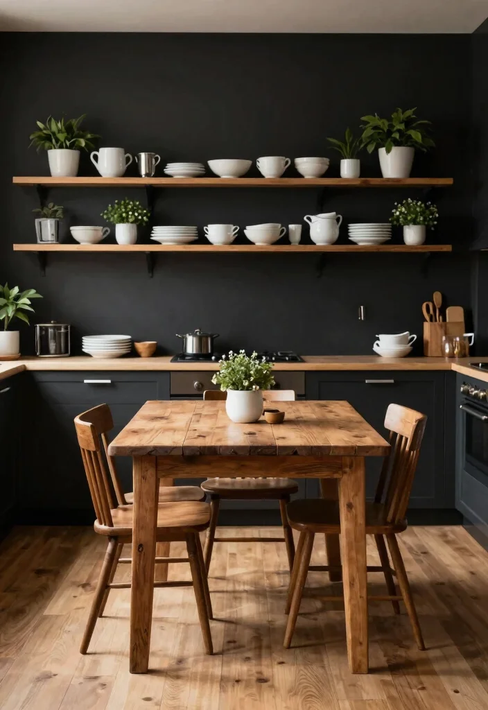 12 Dark Kitchen Ideas That Feel Dramatic and Cozy 2. Deep Charcoal Walls 0
