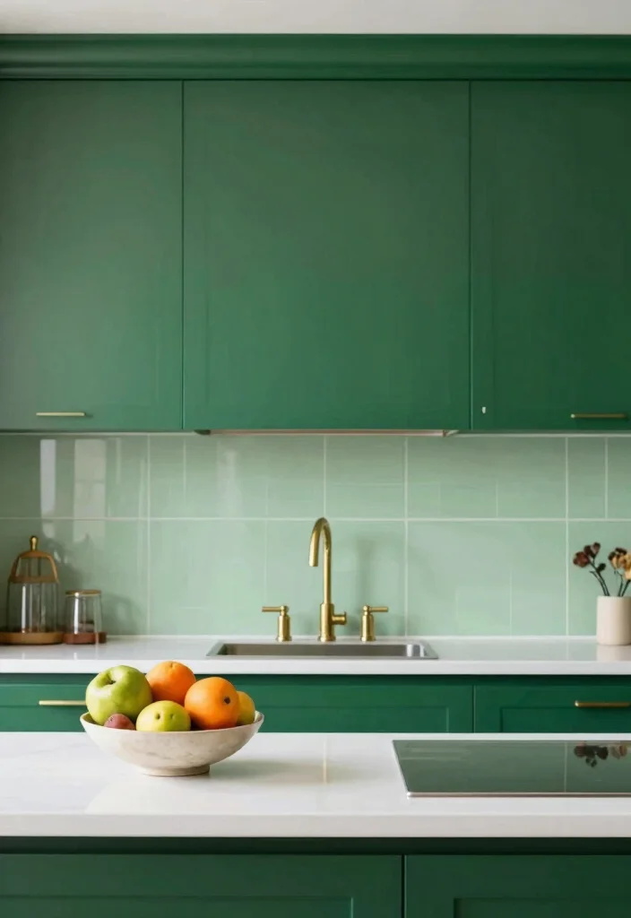 12 Dark Kitchen Ideas That Feel Dramatic and Cozy 3. Rich Jewel Tones 0