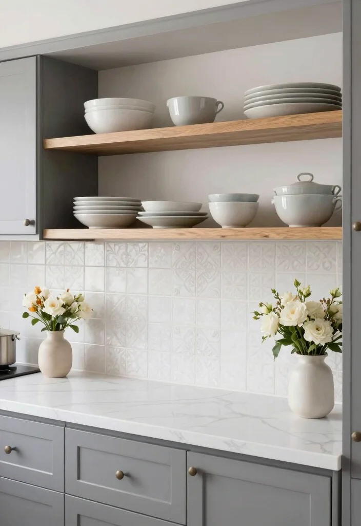 12 Gray Kitchen Ideas That Feel Clean and Timeless 3. Gray and White for Classic Contrast 0