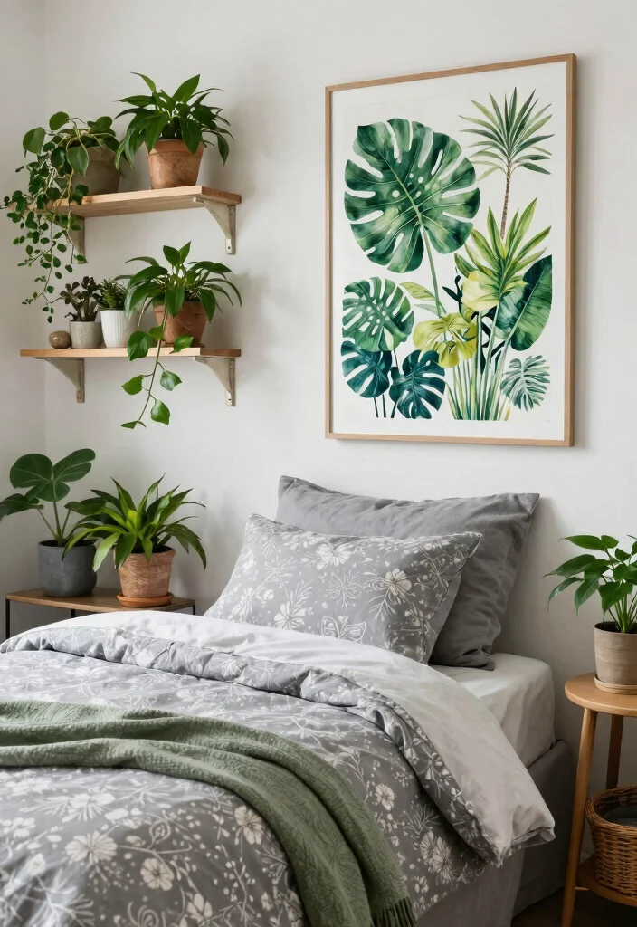 12 Grey Bedroom Ideas That Never Go Out of Style 40 12 Grey Bedroom Ideas That Never Go Out of Style 10. Botanical Inspirations 0