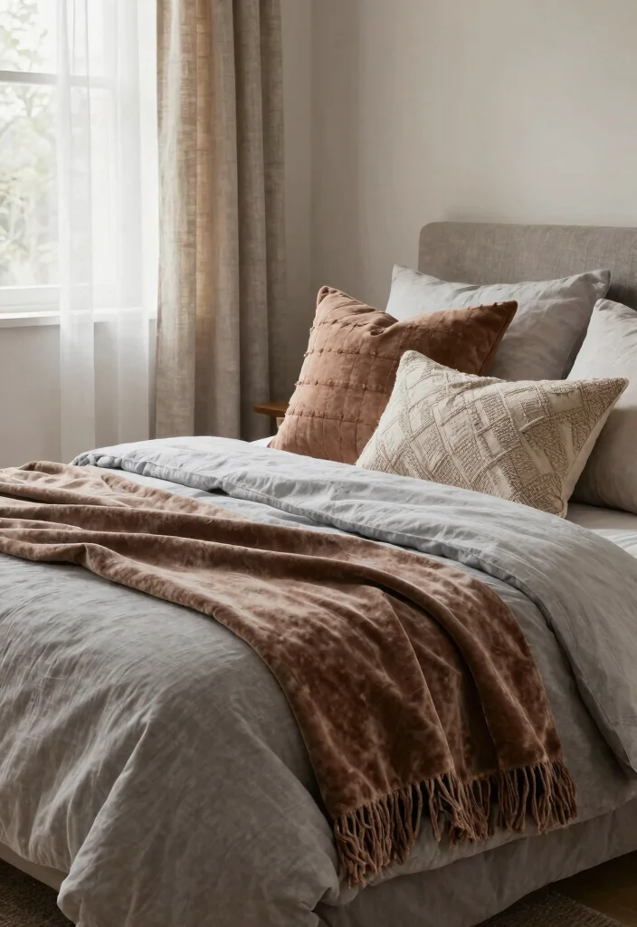 12 Grey Bedroom Ideas That Never Go Out of Style 16 12 Grey Bedroom Ideas That Never Go Out of Style 6. Textured Fabrics 0