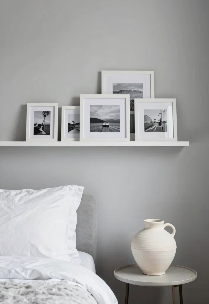 12 Grey and White Bedroom Ideas That Feel Calm and Clean 51 12 Grey and White Bedroom Ideas That Feel Calm and Clean 11. Personal Touches 0