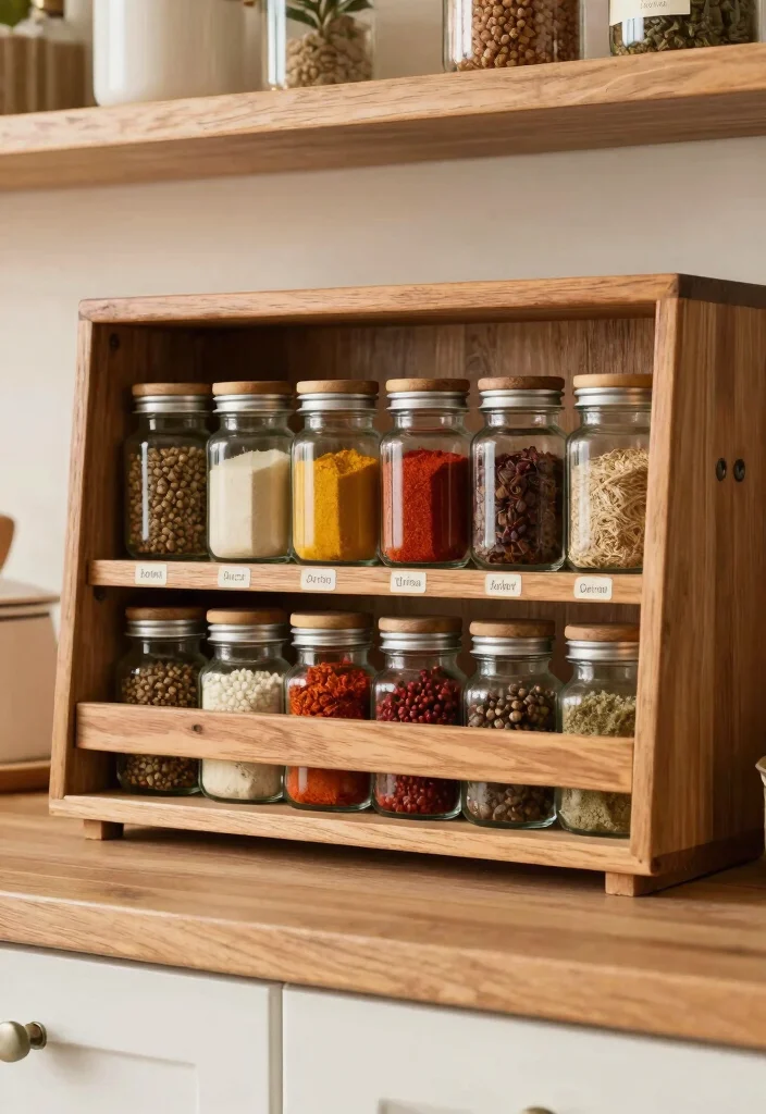 12 Kitchen Shelf Ideas That Balance Style and Storage 51 12 Kitchen Shelf Ideas That Balance Style and Storage 11. Open Spice Racks 0