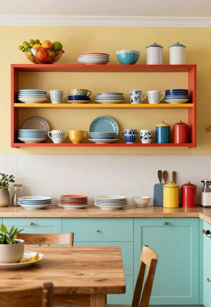 12 Kitchen Shelf Ideas That Balance Style and Storage 2 12 Kitchen Shelf Ideas That Balance Style and Storage 2. Colorful Open Shelving 0