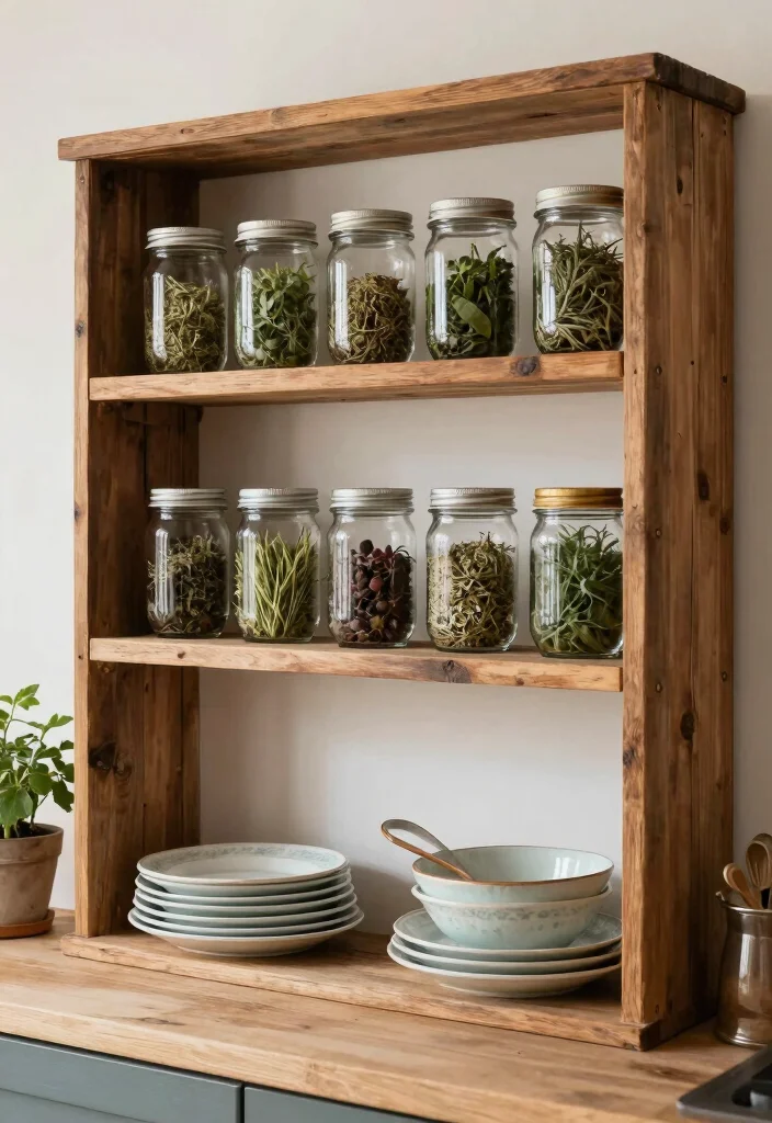 12 Kitchen Shelf Ideas That Balance Style and Storage 13 12 Kitchen Shelf Ideas That Balance Style and Storage 3. Rustic Farmhouse Shelves 0