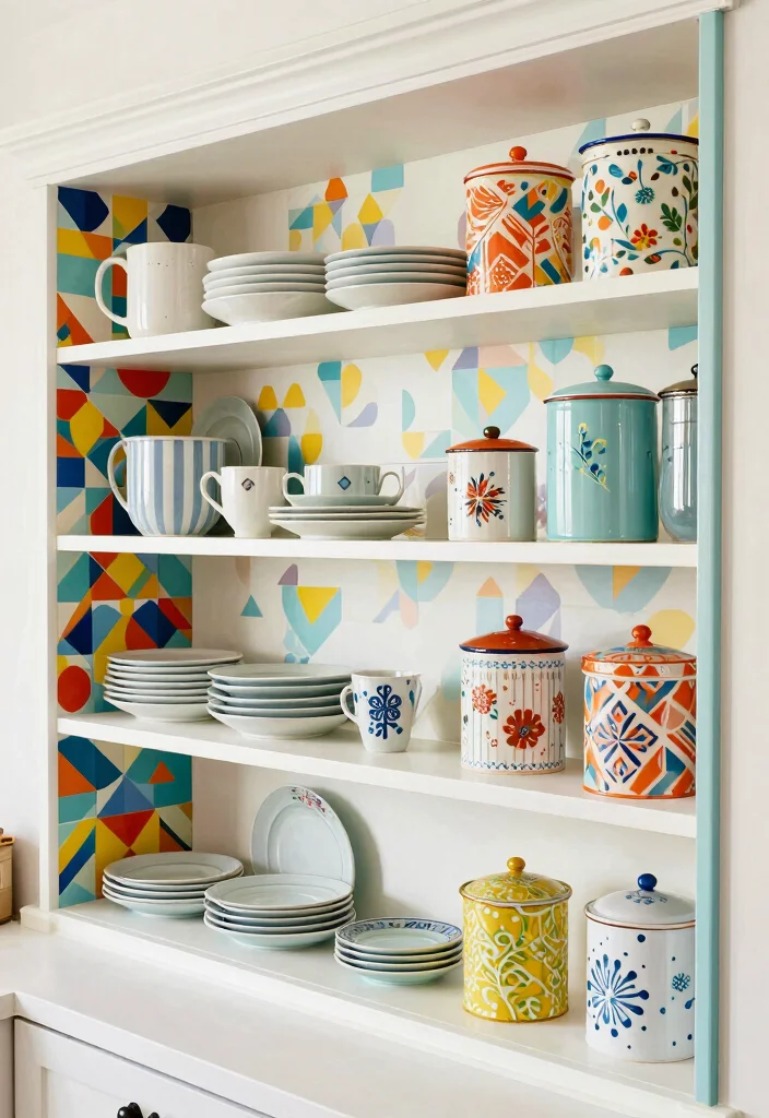 12 Kitchen Shelf Ideas That Balance Style and Storage 27 12 Kitchen Shelf Ideas That Balance Style and Storage 7. Decorative Shelf Liners 0