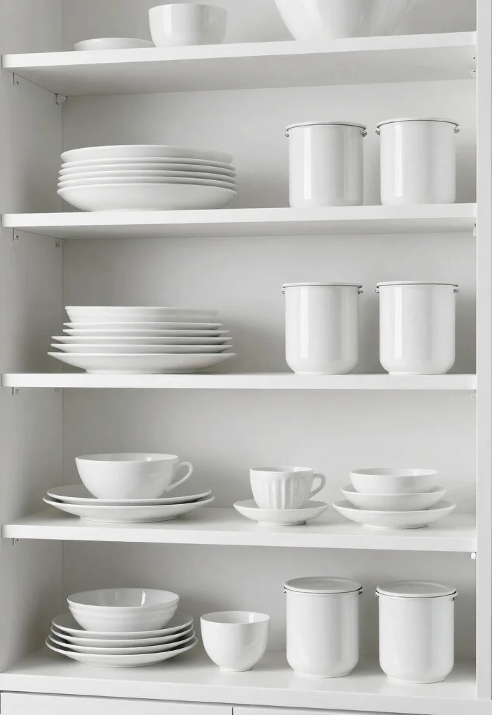 12 Kitchen Shelf Ideas That Balance Style and Storage 39 12 Kitchen Shelf Ideas That Balance Style and Storage 9. Monochromatic Storage Solutions 0