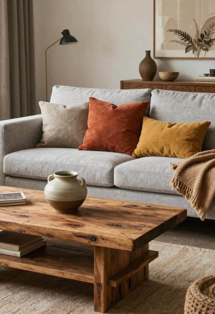 12 Light Grey Couch Living Room Ideas That Style Easily 38 12 Light Grey Couch Living Room Ideas That Style Easily 8. Warm Accents 0