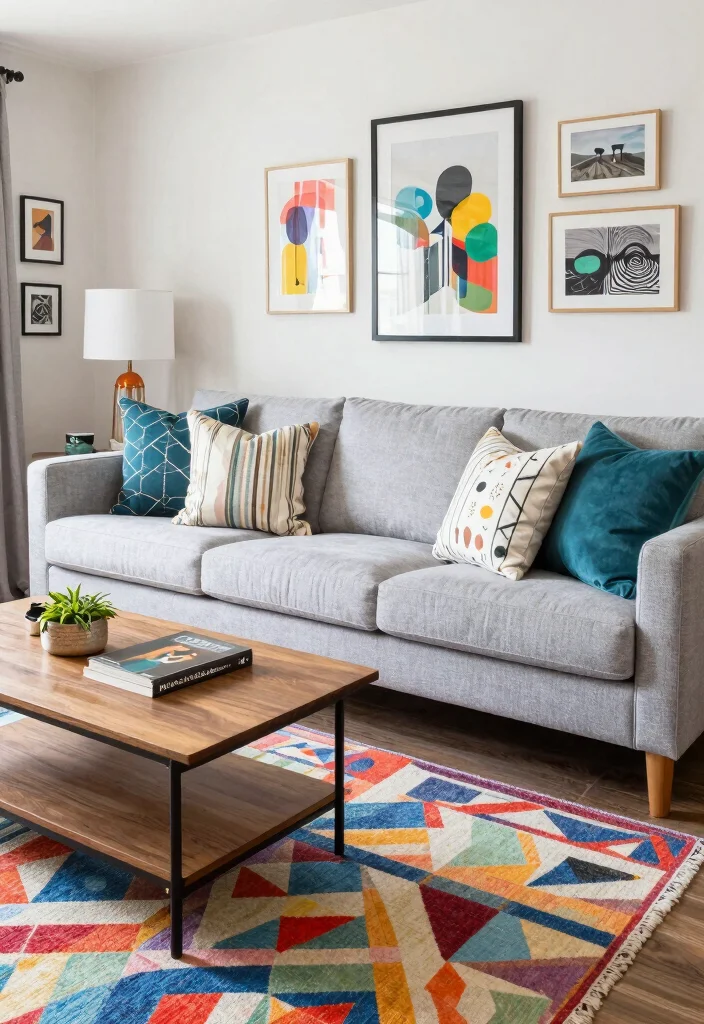 12 Light Grey Couch Living Room Ideas That Style Easily 39 12 Light Grey Couch Living Room Ideas That Style Easily 9. Playful Patterns 0