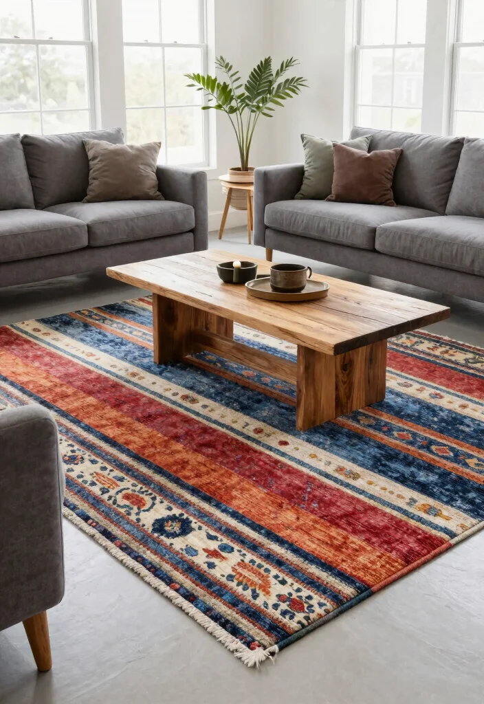 12 Living Room Carpet Ideas That Instantly Warm the Space 12. Custom Made Rugs 0