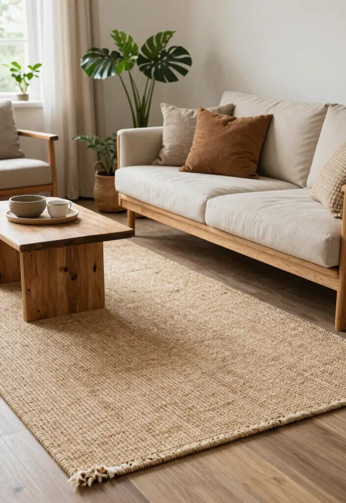 12 Living Room Carpet Ideas That Instantly Warm the Space 9. Sustainable Hemp Rugs 0