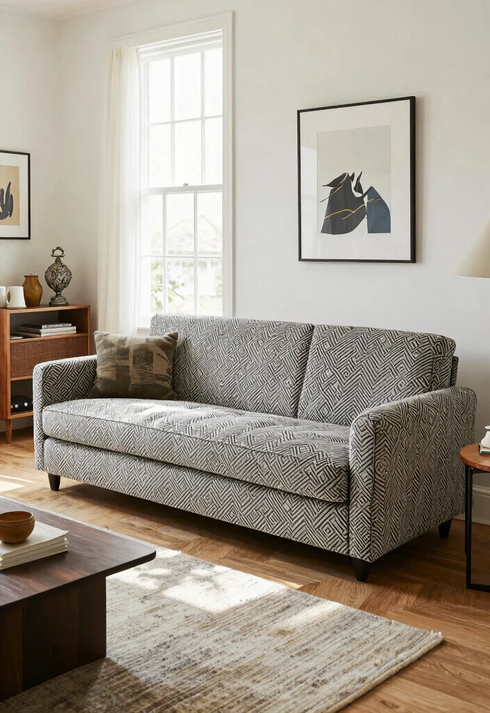 12 Living Room Couch Ideas That Anchor the Space 10. Customized Statement Pieces 0