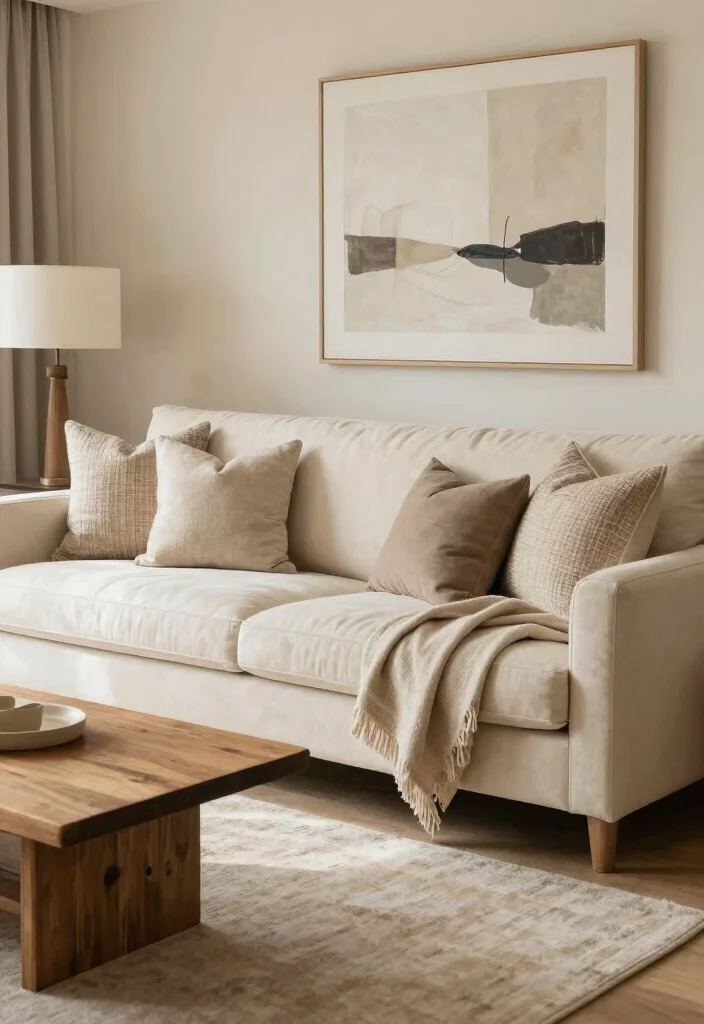 12 Living Room Couch Ideas That Anchor the Space 4. Monochromatic Elegance 0
