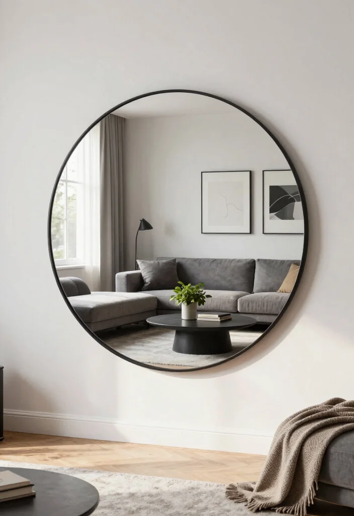 12 Living Room Mirror Ideas That Open the Space 1. Oversized Wall Mirror 0