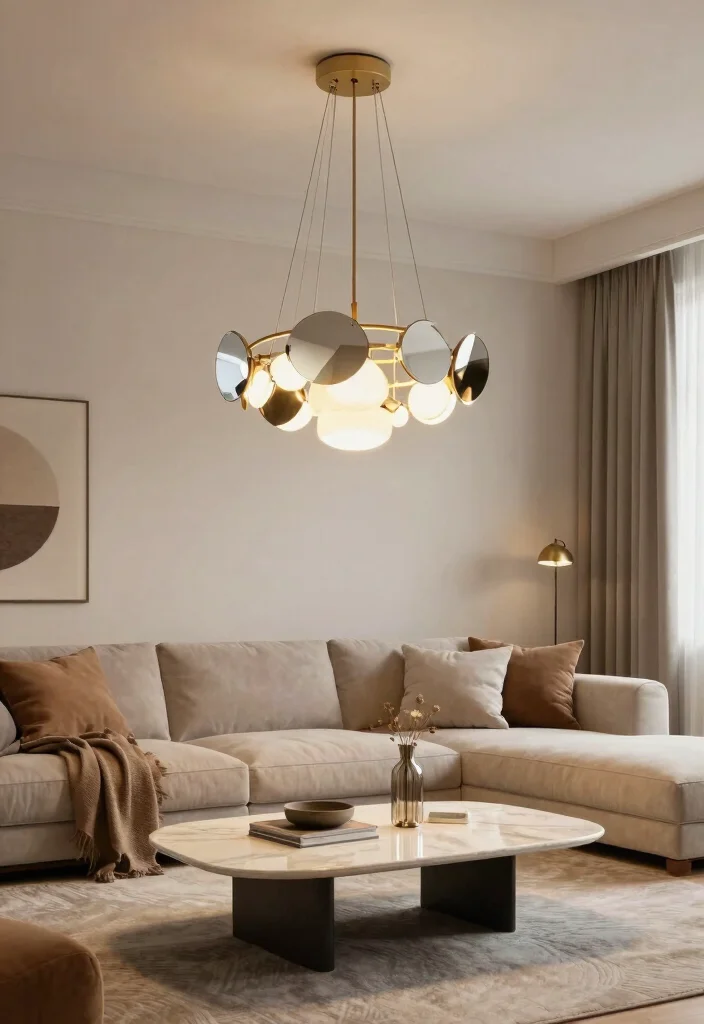 12 Living Room Mirror Ideas That Open the Space 10. Mirror Lighting Fixtures 0