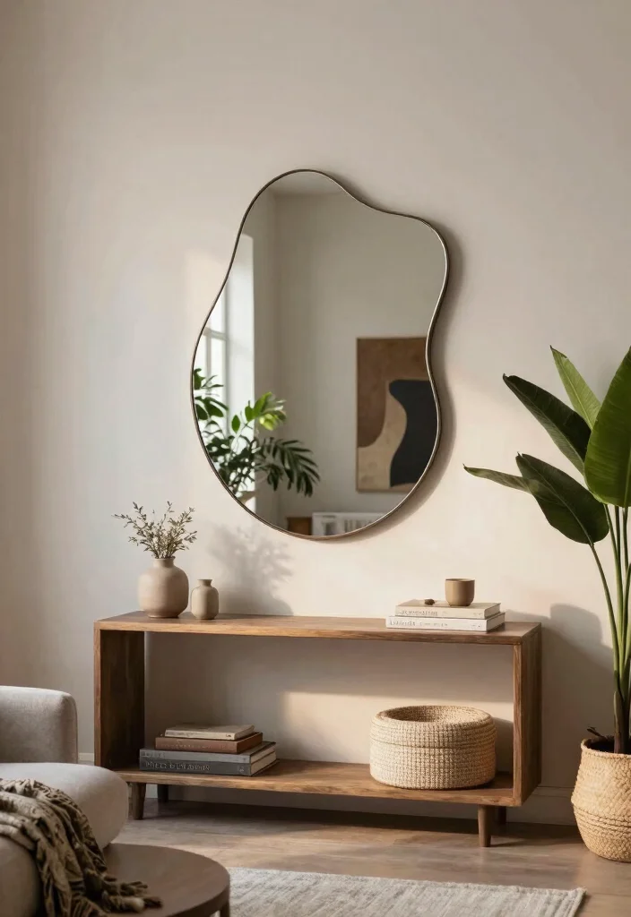 12 Mirror Ideas for Living Rooms That Add Light 12. Custom Shape Mirrors 0