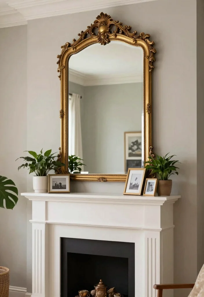 12 Mirror Ideas for Living Rooms That Add Light 9. Decorative Mirror Frames 0