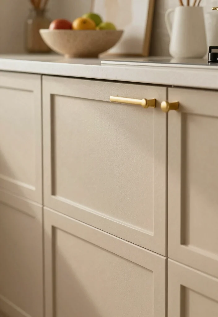 12 Modern Beige Kitchen Ideas That Feel Soft and Luxurious 1 12 Modern Beige Kitchen Ideas That Feel Soft and Luxurious 1. Soft Beige Cabinets with Subtle Textures 0