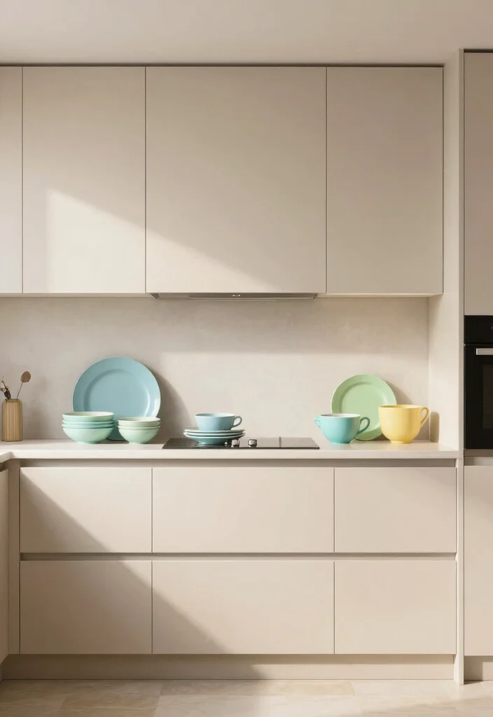 12 Modern Beige Kitchen Ideas That Feel Soft and Luxurious 51 12 Modern Beige Kitchen Ideas That Feel Soft and Luxurious 11. Accent Colors for a Touch of Playfulness 0