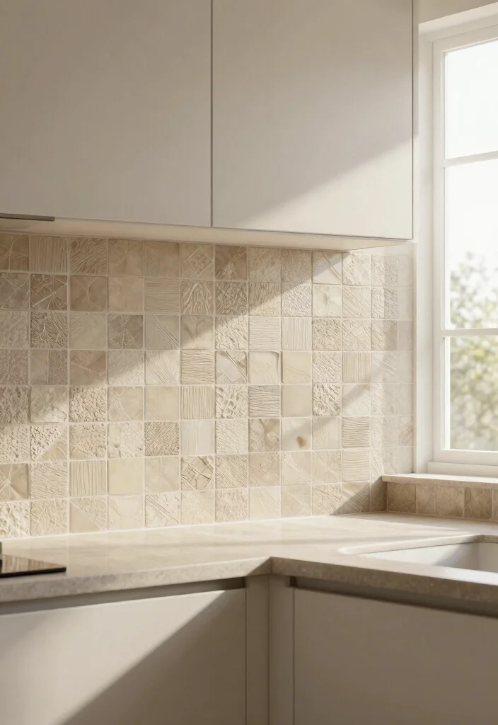 12 Modern Beige Kitchen Ideas That Feel Soft and Luxurious 36 12 Modern Beige Kitchen Ideas That Feel Soft and Luxurious 6. Textured Backsplashes 0