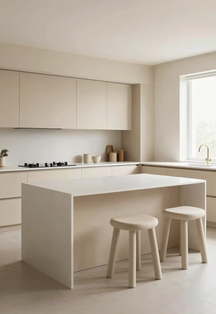 12 Modern Beige Kitchen Ideas That Feel Soft and Luxurious 37 12 Modern Beige Kitchen Ideas That Feel Soft and Luxurious 7. Minimalist Kitchen Islands 0