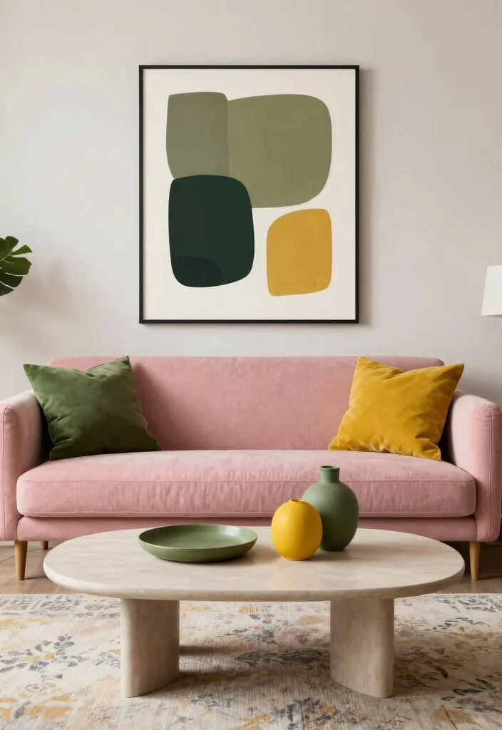 12 Pink Living Room Ideas That Feel Soft and Modern 24 12 Pink Living Room Ideas That Feel Soft and Modern 4. Contemporary Color Palettes 0