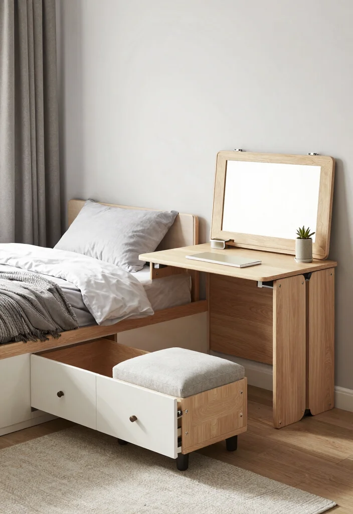 12 Preteen Girls Bedroom Ideas That Feel Trendy 12. Multi Functional Furniture 0