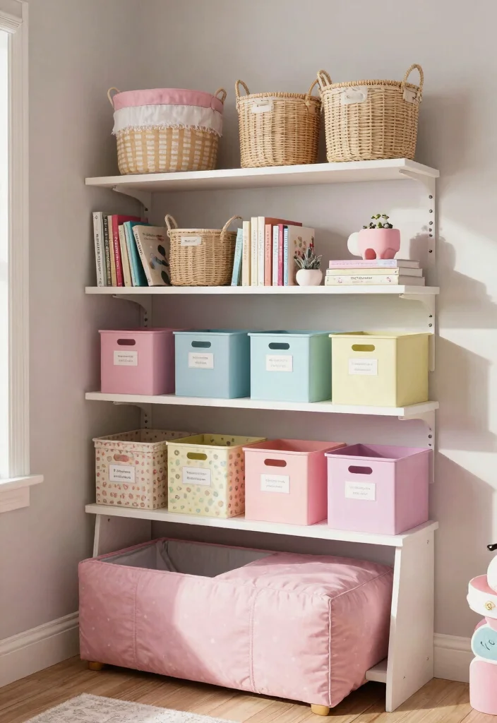12 Preteen Girls Bedroom Ideas That Feel Trendy 8. Stylish Storage Solutions 0