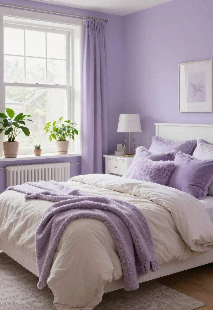 12 Purple Bedroom Ideas That Feel Stylish Not Loud 1. Soft Lavender Serenity 0