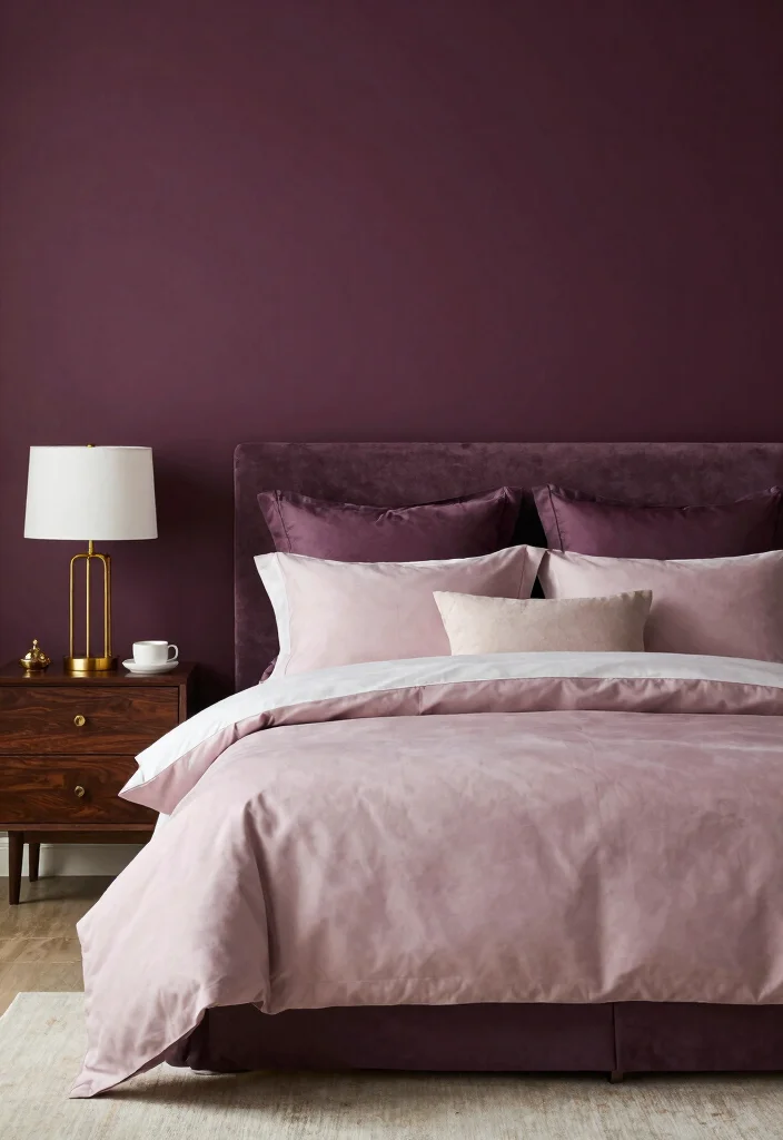 12 Purple Bedroom Ideas That Feel Stylish Not Loud 2. Deep Plum Drama 0