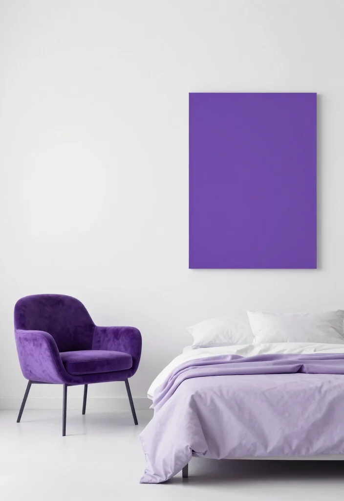 12 Purple Bedroom Ideas That Feel Stylish Not Loud 8. Minimalist Purple Touch 0