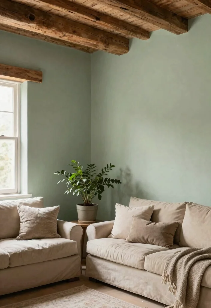 12 Rustic Living Room Ideas with Natural Texture 14 12 Rustic Living Room Ideas with Natural Texture 4. Eco Friendly Paint Choices 0